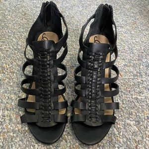 Black American Rag wedges